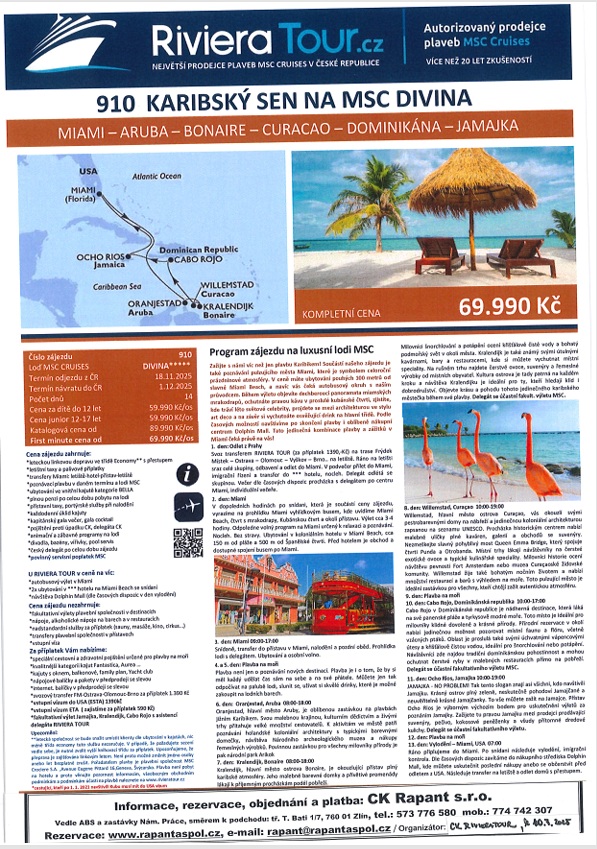 18.11.-01.12.2025 - PLAVBA DO KARIBIKU - k.10.7.